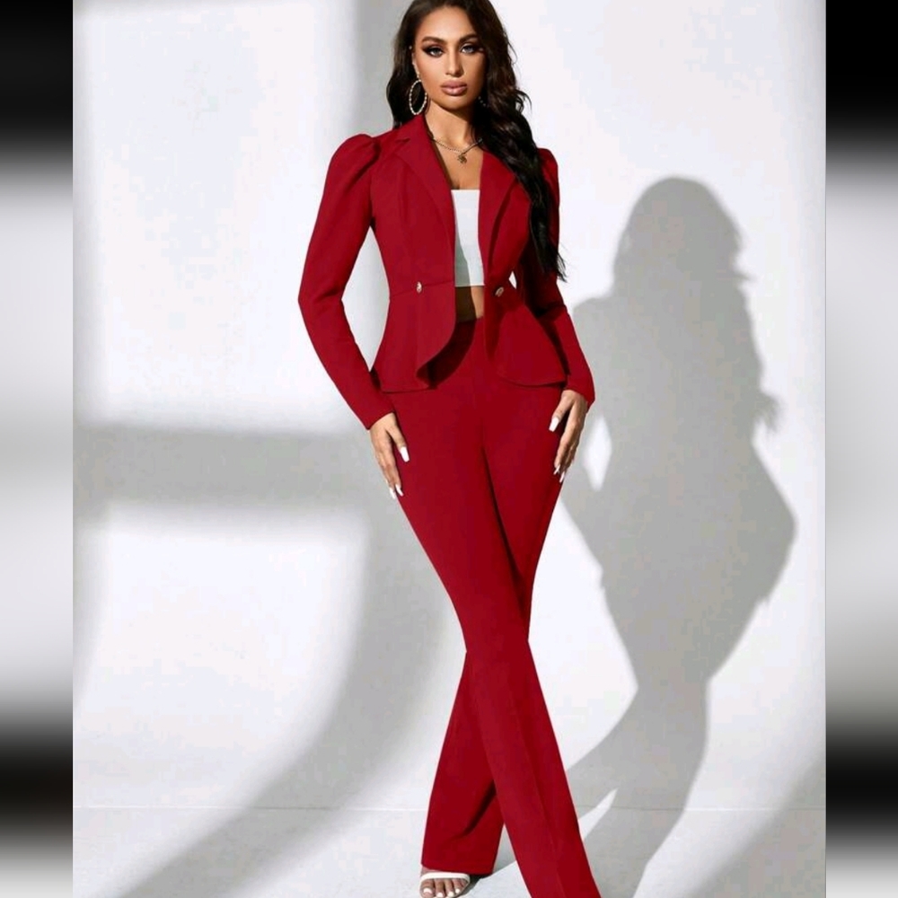 Red pantsuit large